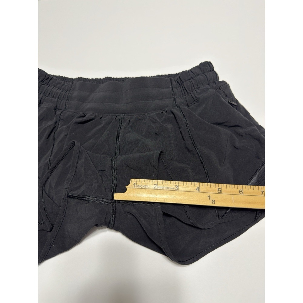 Lululemon Hotty Hot II High Rise Shorts 2.5" Black Sz 4 Running Yoga Gym W7ARKR - Picture 9 of 11